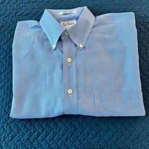 Paul Fredrick Premium Royal Oxford Mens Blue Dress Shirt Size 16.5‎